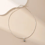 French Pearl Shard Silver Necklace - Alarita