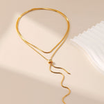 Gold Knot Chain Necklace - Alarita