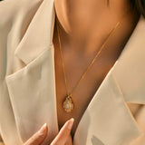 Mother of Pearl Shell Necklace - Alarita