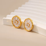 Mother of Pearl Shell Studs - Alarita