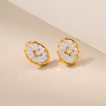 Mother of Pearl Shell Studs - Alarita