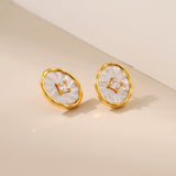 Mother of Pearl Shell Studs - Alarita