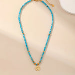 Natural Stone Necklace - Evil Eye - Alarita