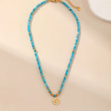 Natural Stone Necklace - Evil Eye - Alarita
