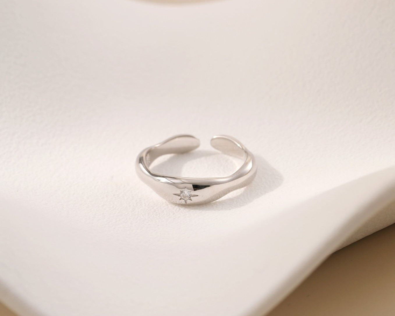 Opal Moonstone Silver Ring - Alarita