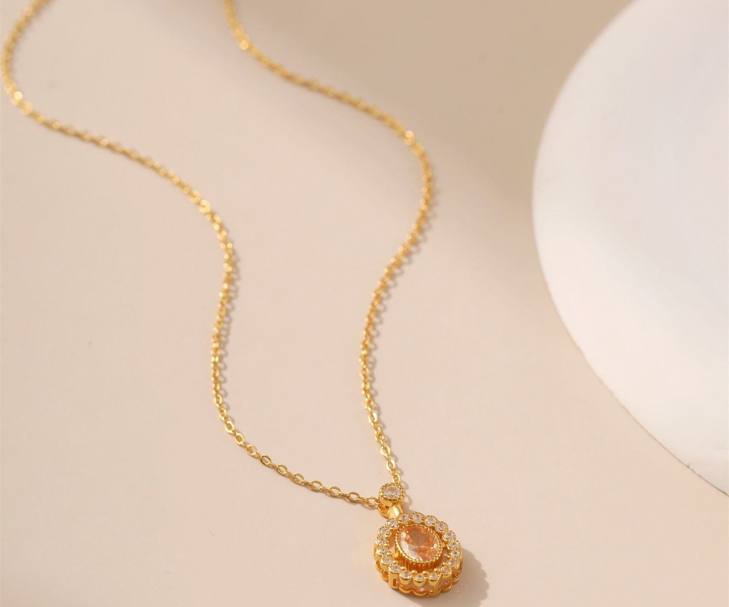 Orange Diamond Necklace - Alarita