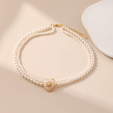 Pearl Heart Pendant Necklace - Alarita