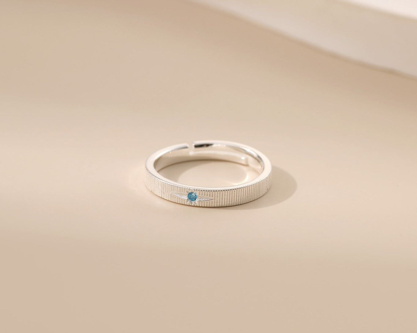 Silver Gemstone Ring Aquamarine - Alarita