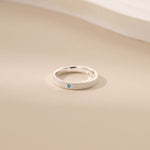 Silver Gemstone Ring Aquamarine - Alarita