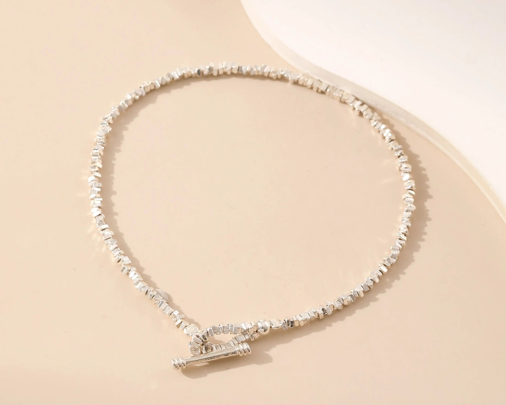 Toggle Clasp Silver Bracelet - Alarita