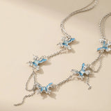 Blue Topaz Butterfly Necklace - Alarita