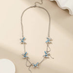 Blue Topaz Butterfly Necklace - Alarita