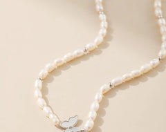 Natural Freshwater Mother-of-Pearl Butterfly Necklace - Alarita