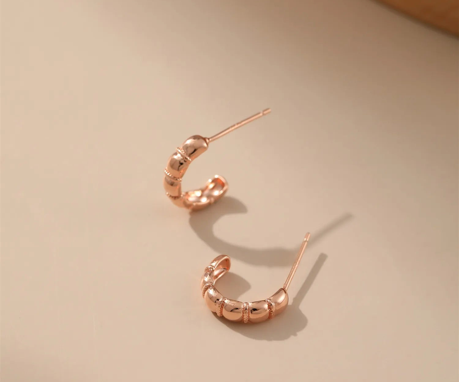 Beaded Huggie Earrings