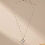 Butterfly Mother-of-Pearl Pendant Necklace