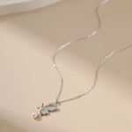 Butterfly Mother-of-Pearl Pendant Necklace