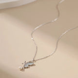 Butterfly Mother-of-Pearl Pendant Necklace