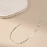 Double-Layer Silver Bracelet