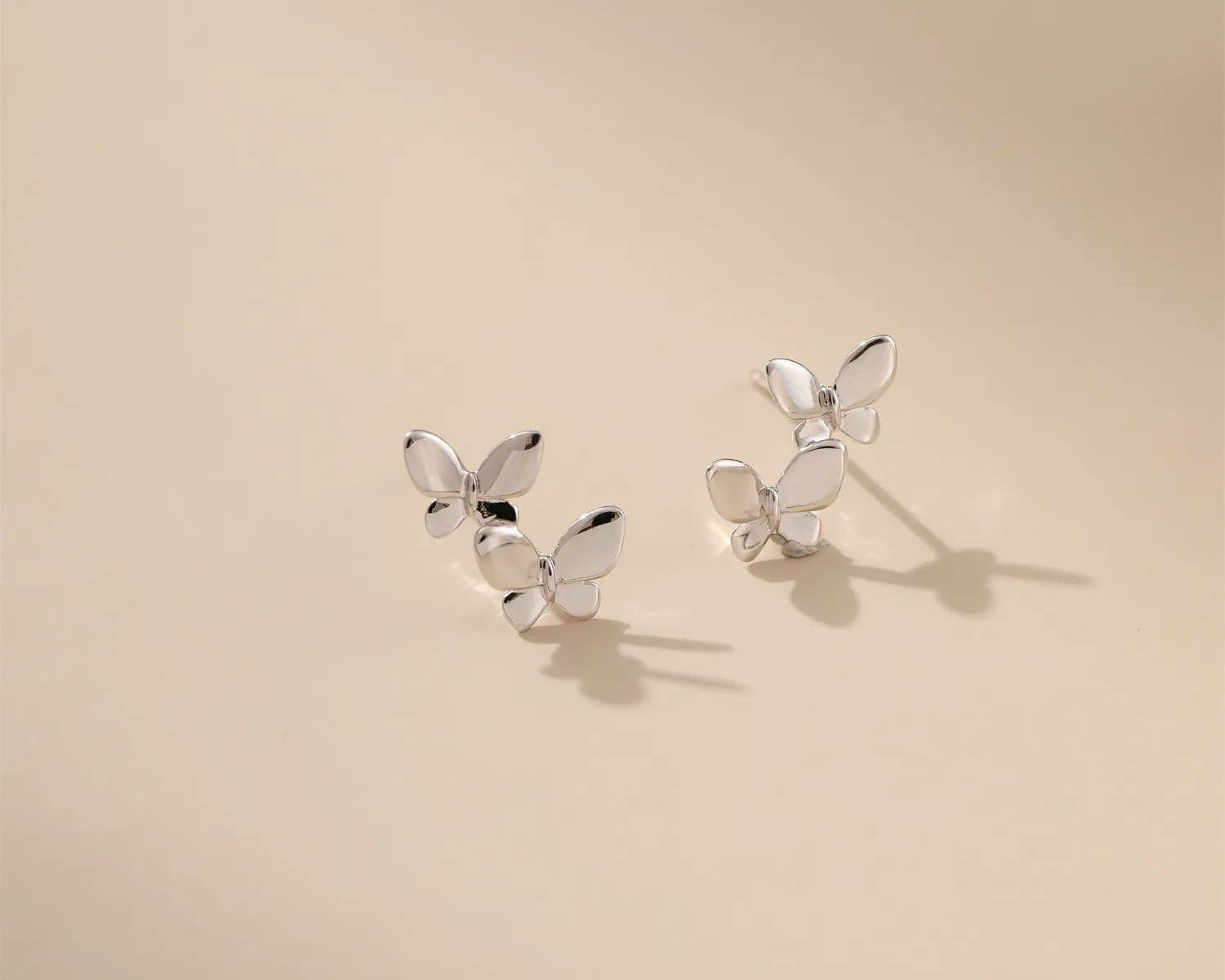 Double Butterfly Studs Alarita Jewelry
