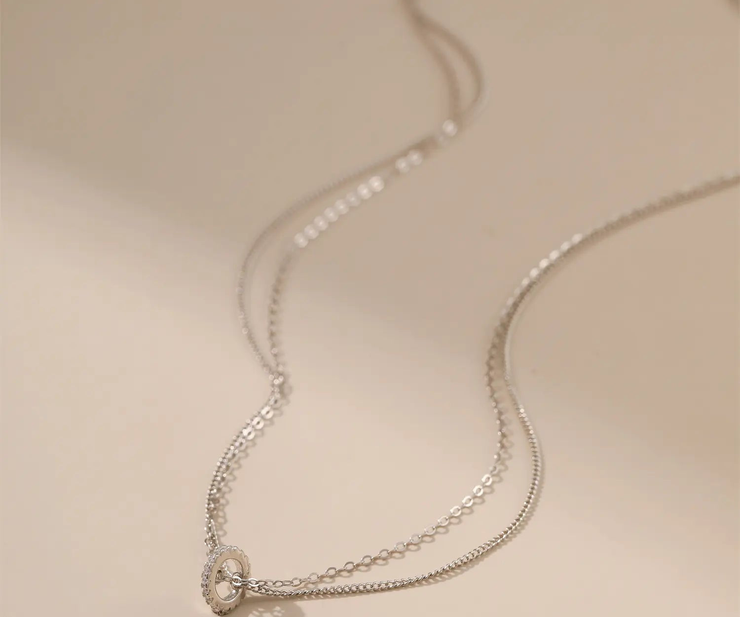 Double Chain Pendant Necklace Alarita Jewelry