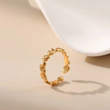 French Luxe Wave Crest Open Ring
