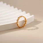 French Luxe Wave Crest Open Ring