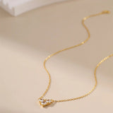 Heart Pendant Three Stone Necklace Alarita Jewelry
