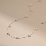Faux Pearl and Cubic Zirconia Necklace Alarita Jewelry