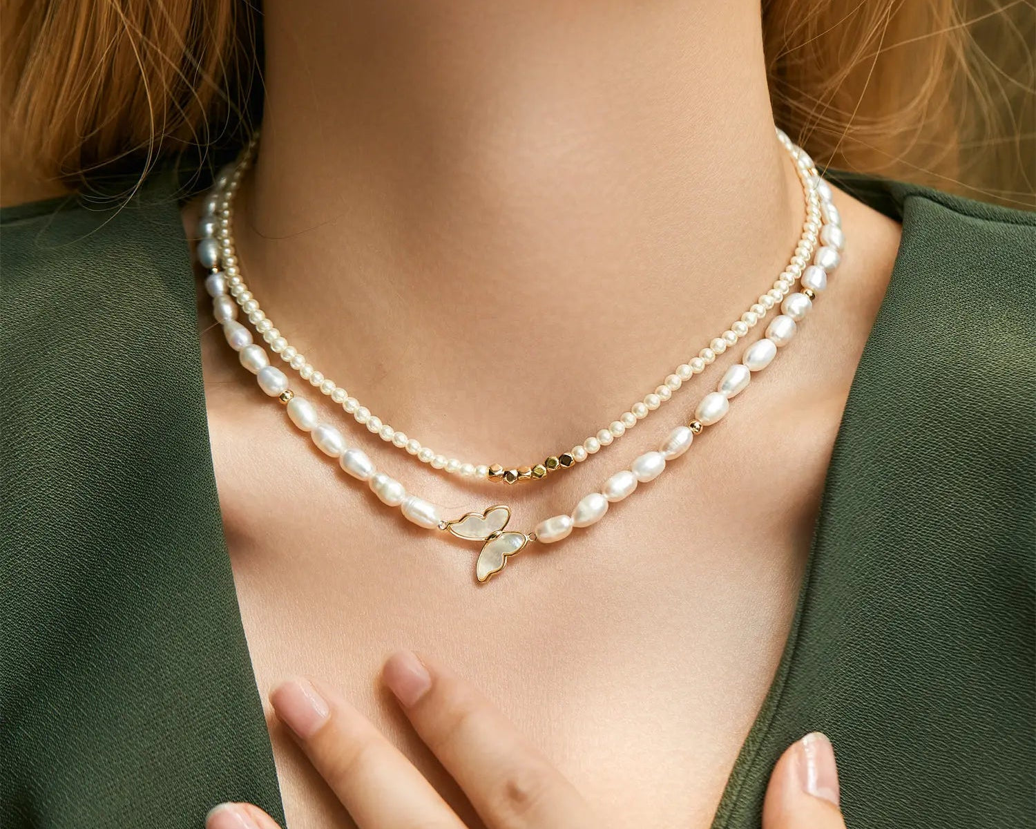 Pearl French Nugget Necklace