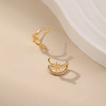 Pavé Zircon Star Hoop EarringsJewelry
