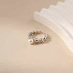 Pearl Beaded Stacker Ring