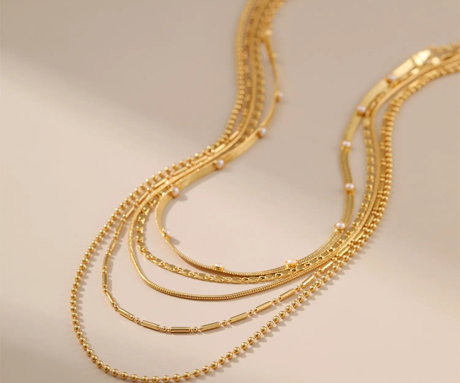 Pearl Radiance Multilayer Necklace