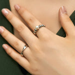 Pearl Beaded Stacker Ring