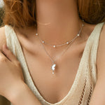 Faux Pearl and Cubic Zirconia Necklace Alarita Jewelry