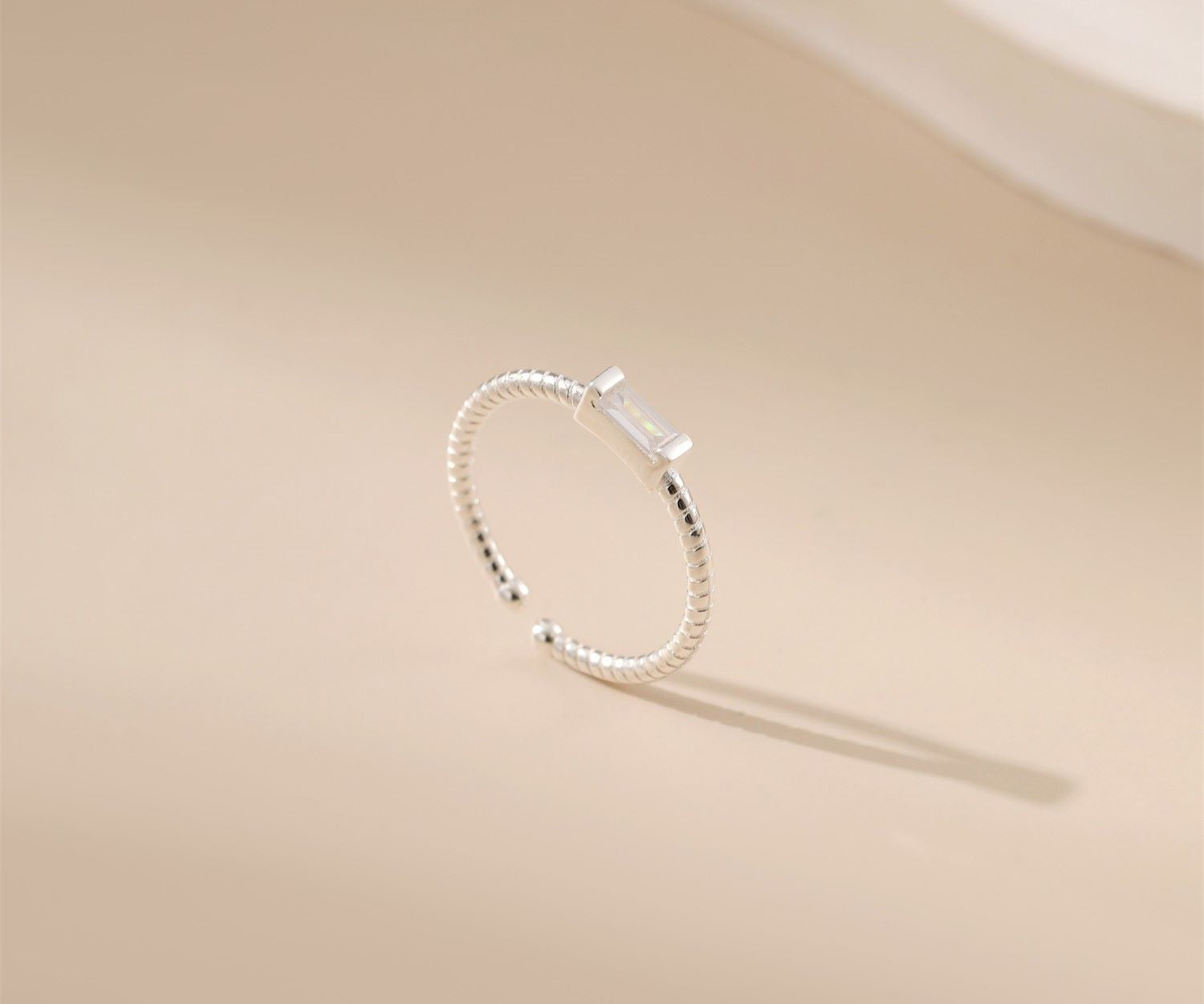 Baguette Opal Moonstone Ring - Alarita