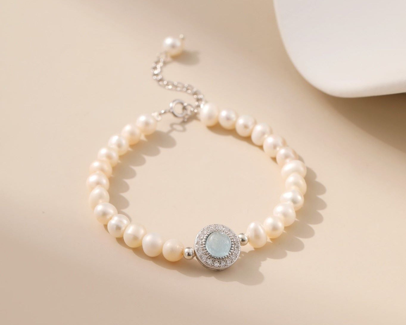 Blue Topaz Natural Pearl Bracelet - Alarita