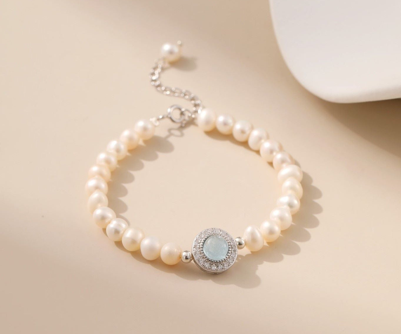 Blue Topaz Natural Pearl Bracelet - Alarita