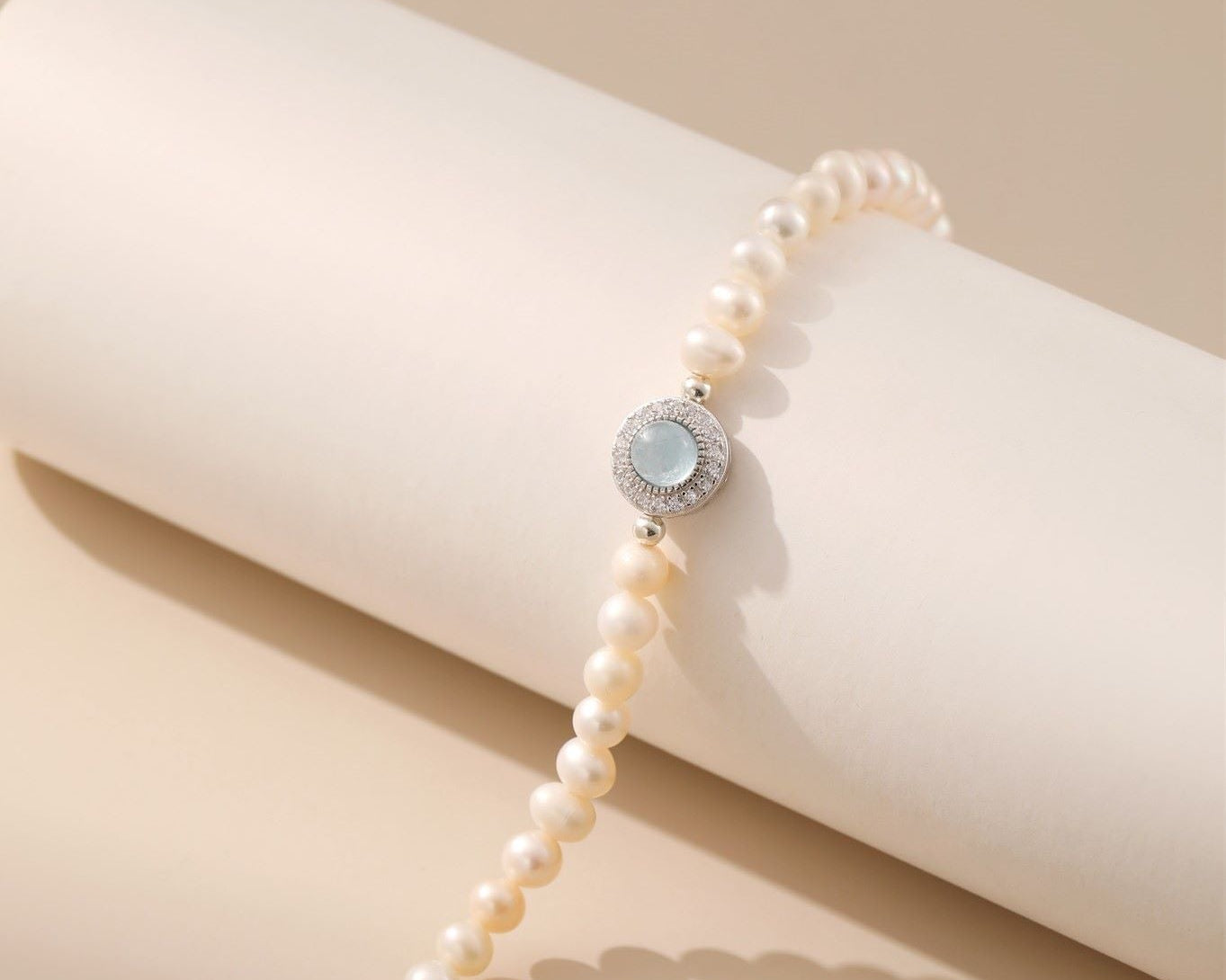 Blue Topaz Natural Pearl Bracelet - Alarita