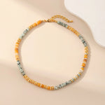 Bohemian Style Beaded Natural Stone Necklace - Alarita