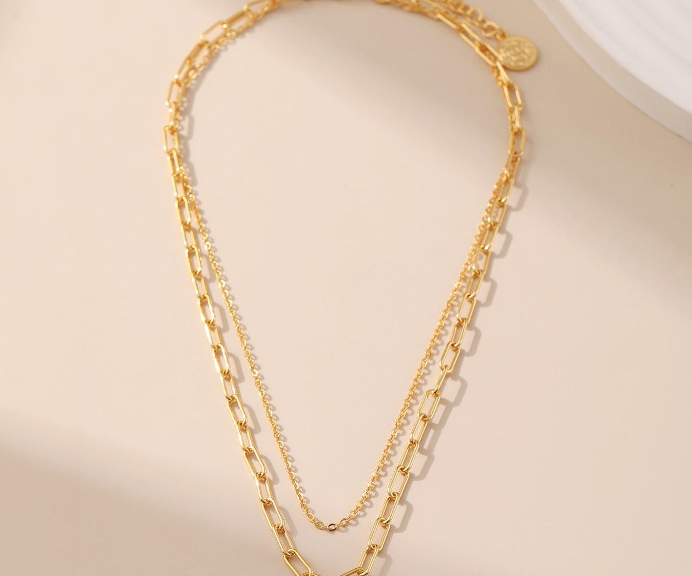 Double-Layered Chain Necklace - Alarita