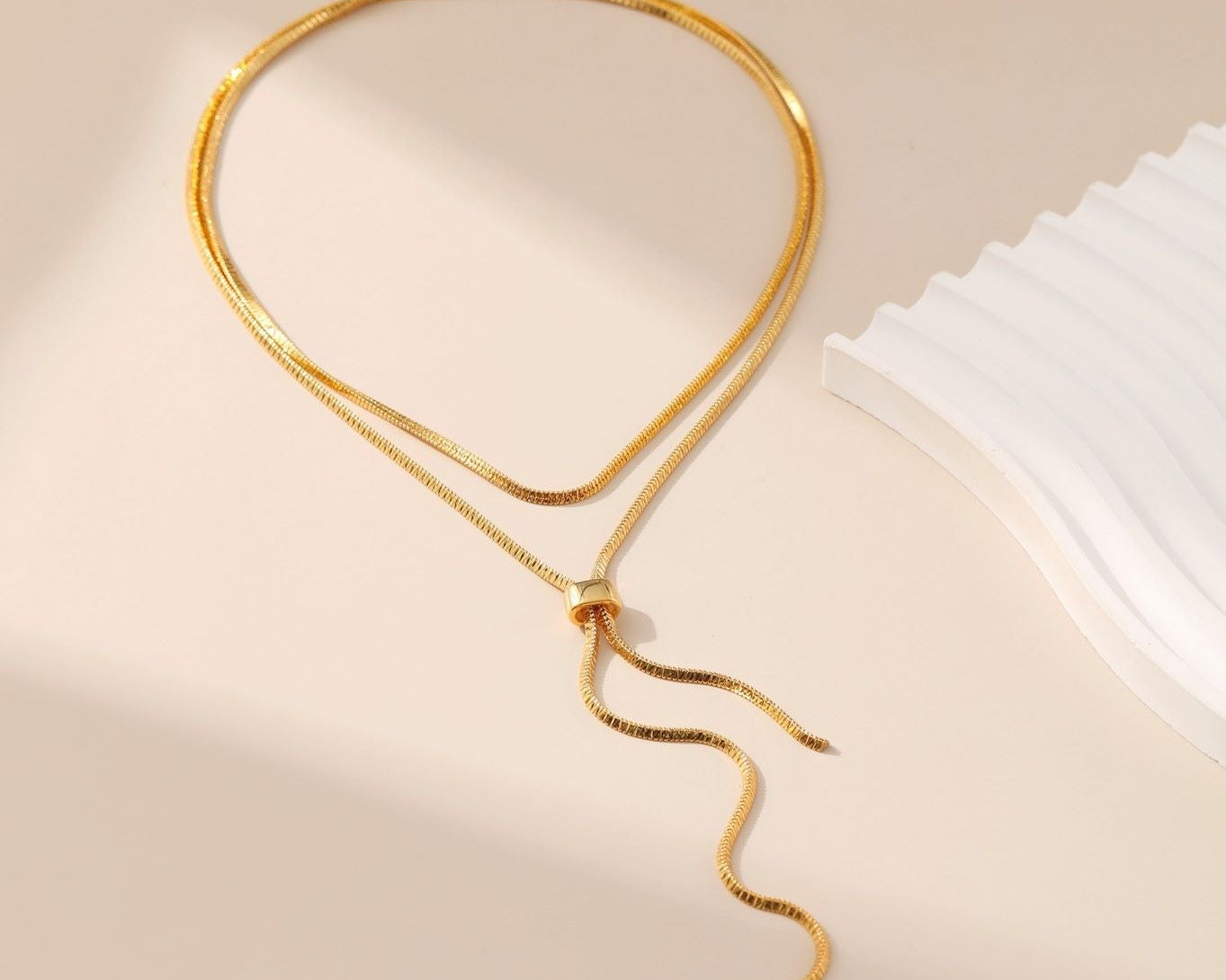 Gold Knot Chain Necklace - Alarita