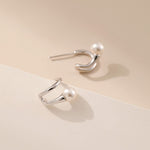 Mini Round Pearl Hoops - Alarita