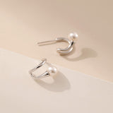 Mini Round Pearl Hoops - Alarita