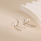 Mini Round Pearl Hoops - Alarita