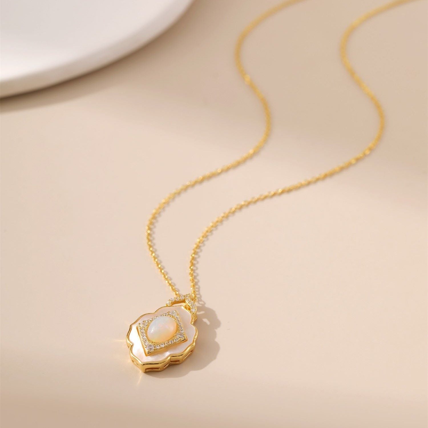 Natural Australian Opal Vintage Necklace - Alarita