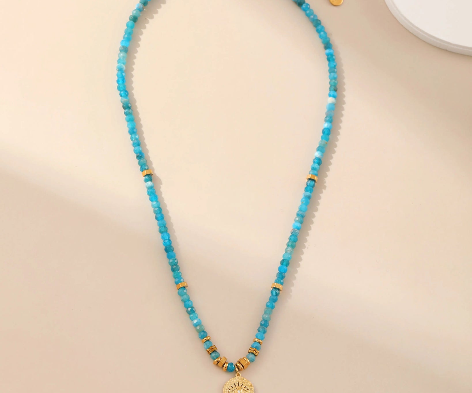 Natural Stone Necklace - Evil Eye - Alarita