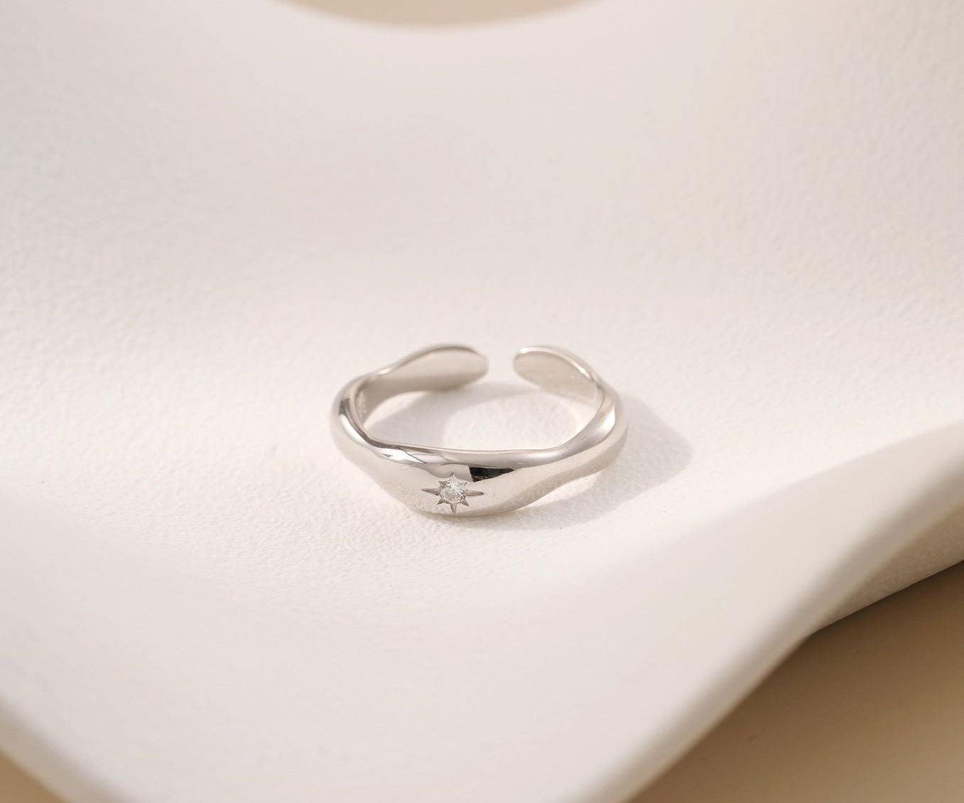 Opal Moonstone Silver Ring - Alarita