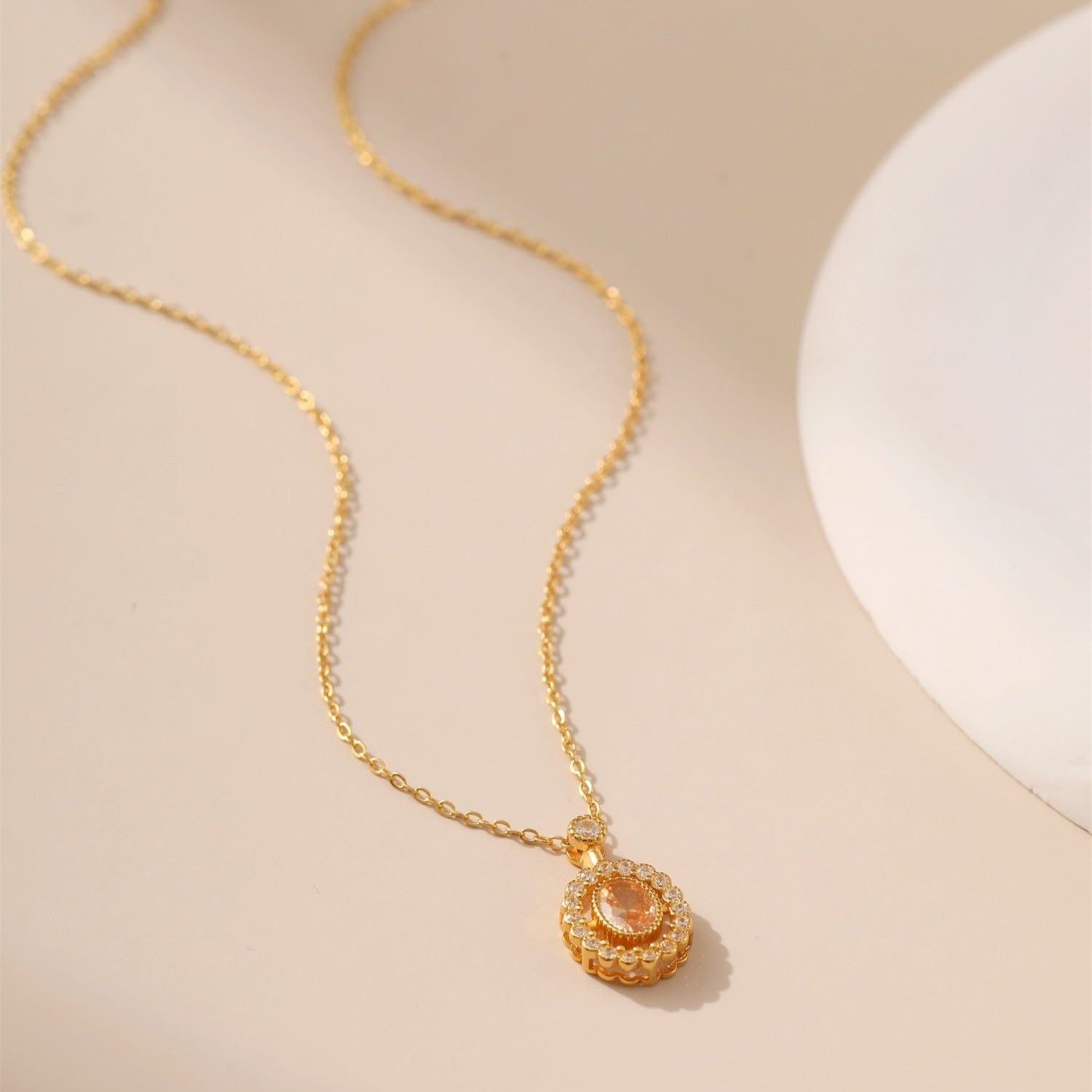 Orange Diamond Necklace - Alarita