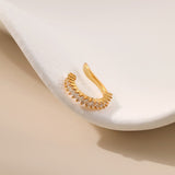 Rectangular Cubic Zirconia Ear Cuff - Alarita
