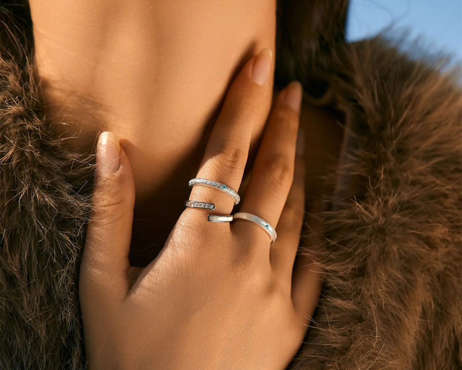 Silver Blue Topaz Ring - Alarita